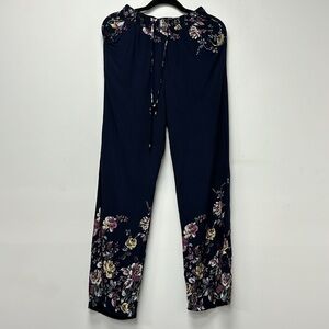 Breeze Ever Casual Pants size S Palazzo, floral print, navy blue